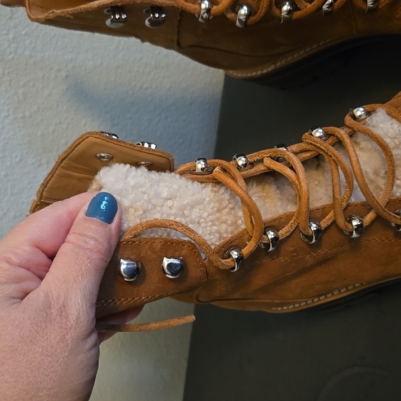 Marc Fisher Brown Lace up Boots Size 8 - Picture 7 of 9